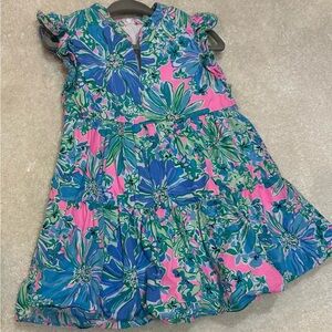 2T Lilly Pulitzer Girls Mini Aldena Dress In Soleil Pink